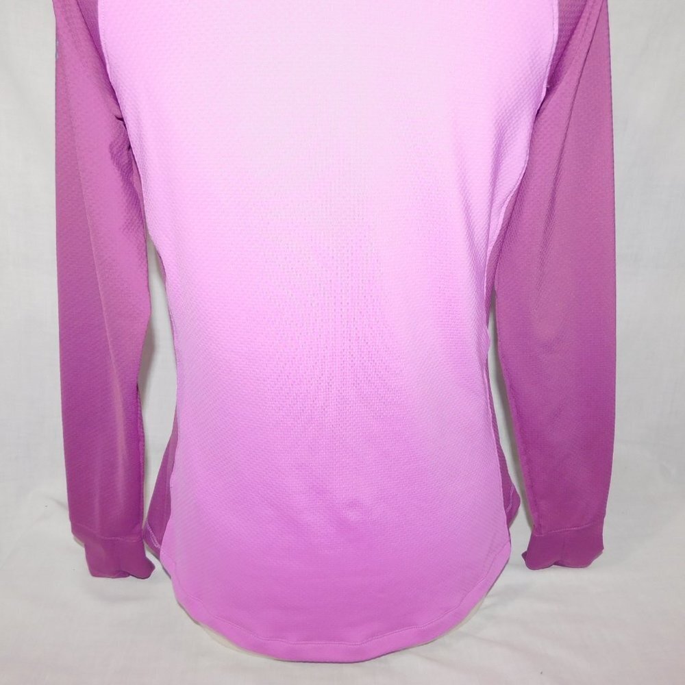 Under Armour fitted Coldgear Reactor 1/4 Zip Pullover LS running shirt Womens L - Picture 10 of 10